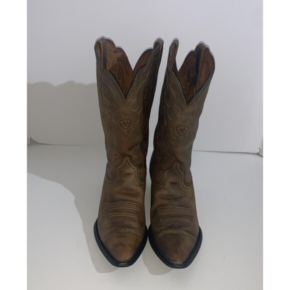 Ariat Boots Womens Size 9 Brown Leather Western Cowboy Pointed Toe Style 15779 - Picture 4 of 10